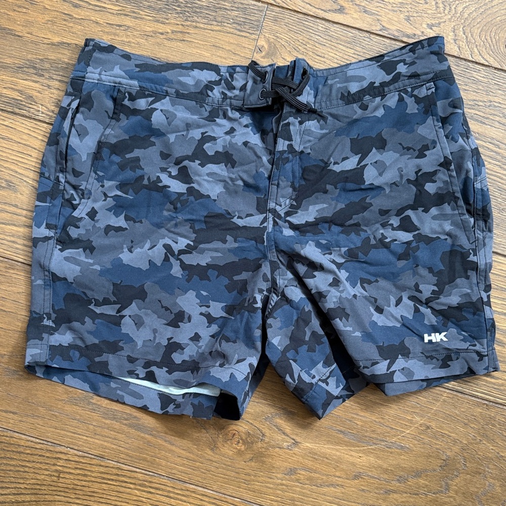 Humankind Gray and Black Patterned Shorts